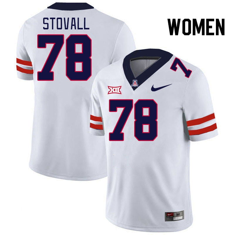 Women #78 Grayson Stovall Arizona Wildcats Big 12 Conference College Football Jerseys Stitched-White